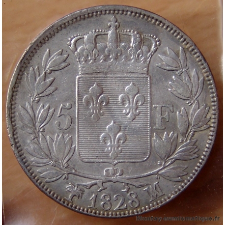 5 Francs Charles X 1828 MA Marseille