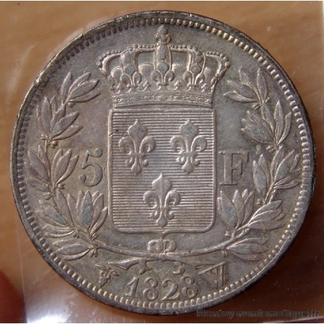 5 Francs Charles X 1828 W Lille