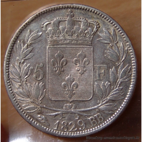5 Francs Charles X 1829 BB Strasbourg