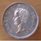 1/2  Franc  Henri V 1833 buste juvénile argent