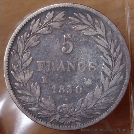 Louis Philippe I - 5 Francs 1830 K Bordeaux 