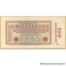 Allemagne - 100 Milliard de Mark 1923 - Reichsbanknote