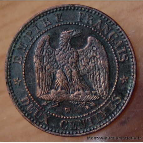 Deux centimes Napoléon III 1856 W Lille