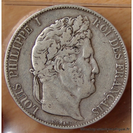 5 Francs Louis Philippe 1845 K Bordeaux