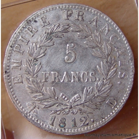 5 Francs Napoléon I 1812 D Lyon