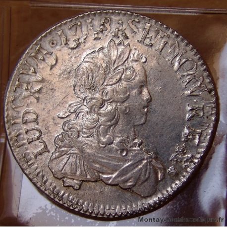 Louis XV Ecu de France 1721 D Lyon