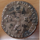 Henri III Quart ecu croix de face 1587 M Toulouse