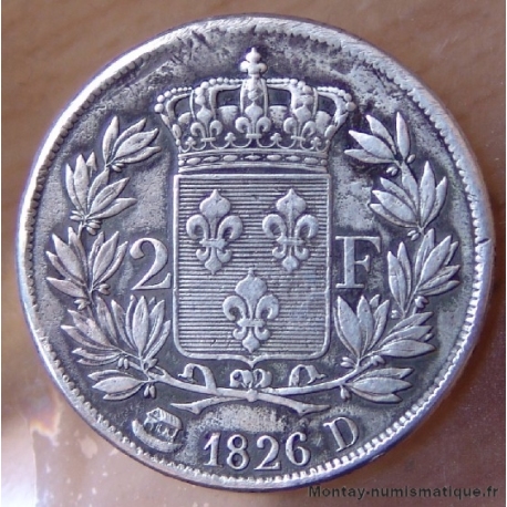 2 Francs Charles X 1826 D Lyon