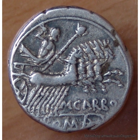 Denier Papiria 122 AC  Rome