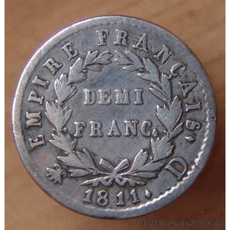 Demi Franc Napoléon I 1811 D Lyon