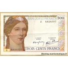 300 Francs 6-10-1938 lettre  J