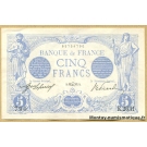 5 Francs Bleu 12 juillet 1913 E.2631