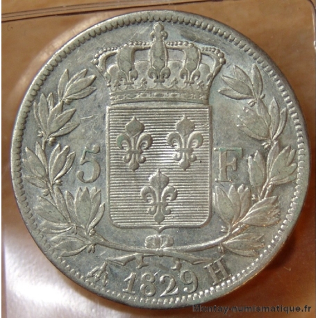 5 Francs Charles X 1829 H La Rochelle