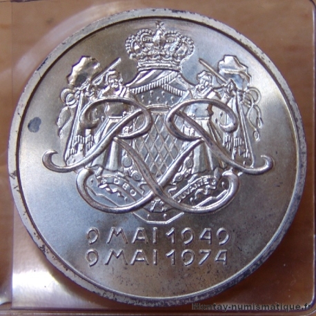 MONACO Médaille 1974 - Rainier III 25 ans de régne