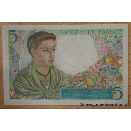 5 Francs Berger 25-11-1943 J.78