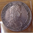 Louis XIV - Ecu 1647 G Poitiers  type à la mèche longue 