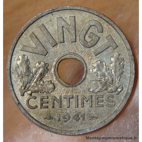 Vingt centimes type VINGT 1941