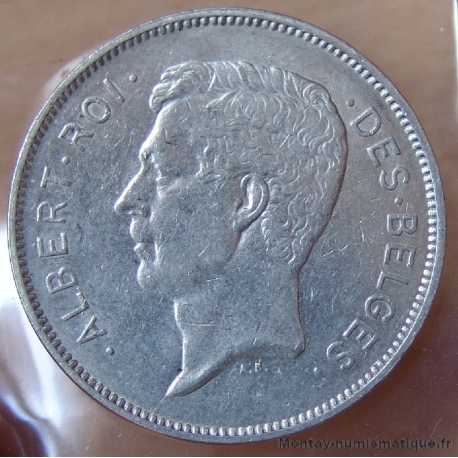 Belgique 20 Francs ou 4 Belgas  Albert 1 er 1931