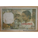 Les Comores - 100 Francs surchargé "Comores" sans date ( 1960)