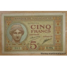 Madagascar - 5 Francs  Non daté (1937 )