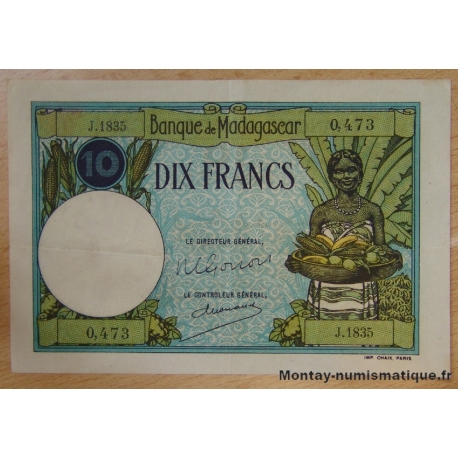Madagascar - 10 Francs  Non daté (1948-1957 )