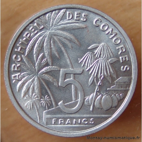 Archipel des Comores 5 Francs 1964 essai