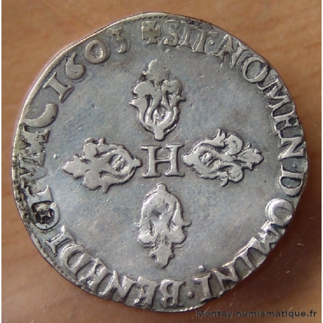 Henri IV Demi Franc 1603 S Troyes