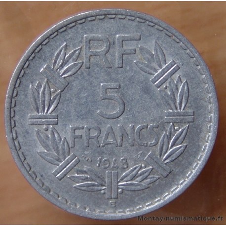 5 Francs Lavrillier 1948 B 9 ouvert