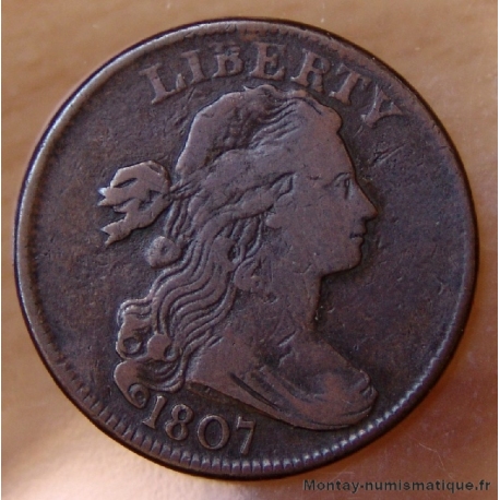Etats Unis d'Amérique - 1 Cent 1807 FRAPPE MEDAILLE  Liberty buste drapé 