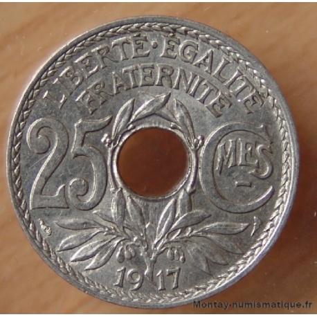 25 Centimes Lindauer 1917  Cmes souligné 