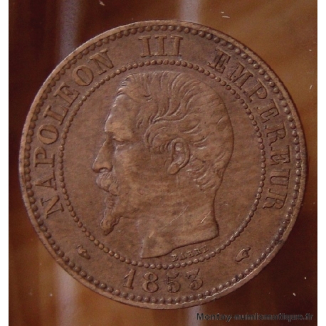 Deux centimes Napoléon III 1853 A Paris