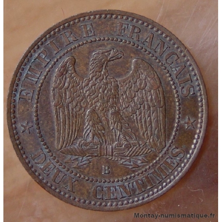 Deux centimes Napoléon III 1853 B Rouen