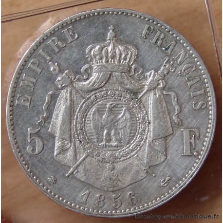5 Francs Napoléon III 1856 BB Strasbourg 
