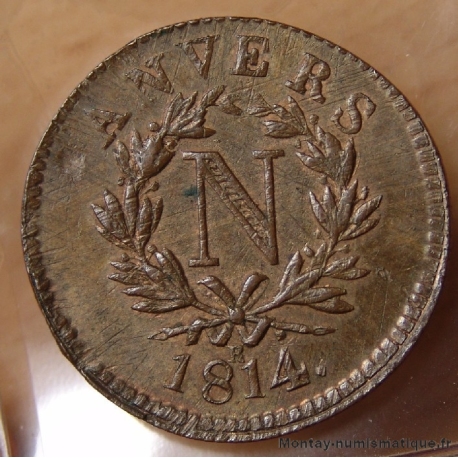 Napoléon Ier 10 Cent. 1814 R Siège d'Anvers