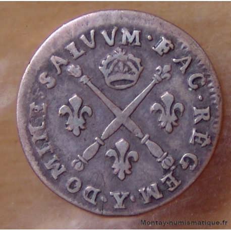 Louis XIV 5 sols  aux insignes 1702 Y Bourges