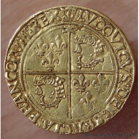 Louis XII - Écu d'or au soleil du Dauphiné ND Crémieu