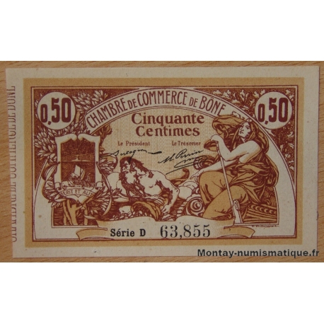 Algérie - Bône 50 Centimes 1915 Série D .