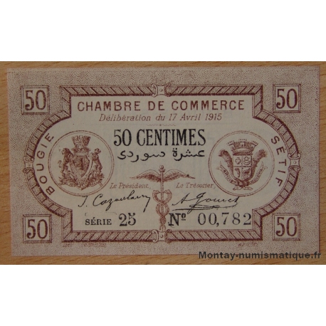 Algérie - Bougie, Setif  50 Centimes 1915 série 25