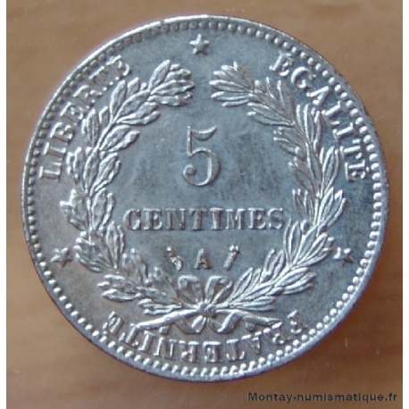 5 Centimes Cérès 1885 A Paris nickelée