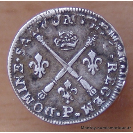 Louis XIV - 5 sols aux insignes 1702 P Dijon 