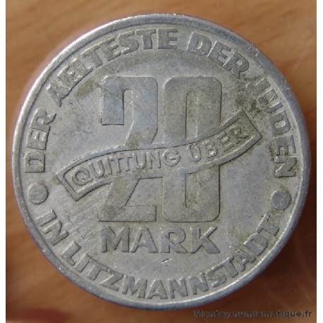 Allemagne - 20 Mark 1943 Getto Litzmannstadt Pologne