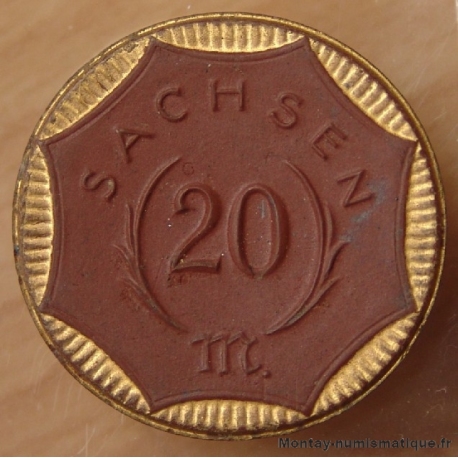 Allemagne - Sachsen 20 mark 1921
