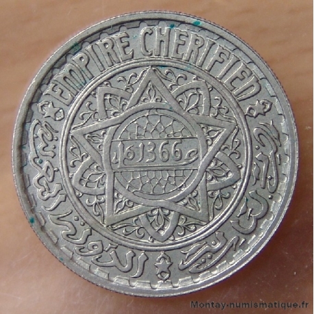 Maroc 10 Francs 1366 H (1947).