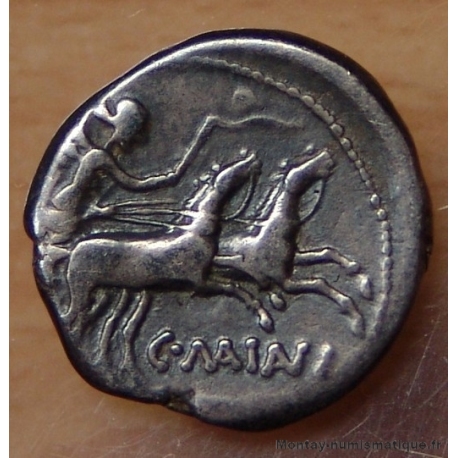 Denier Maiania 153 AC Rome - République Romaine 