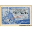 1000 Francs Spécimen 1940 Loire-Inférieure Nantes (44)