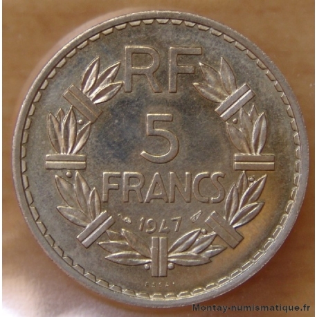 5 Francs Lavrillier 1947 Essai cupro-nickel