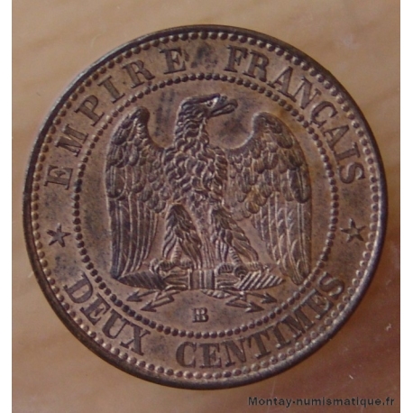 Deux centimes Napoléon III 1854 BB Strasbourg