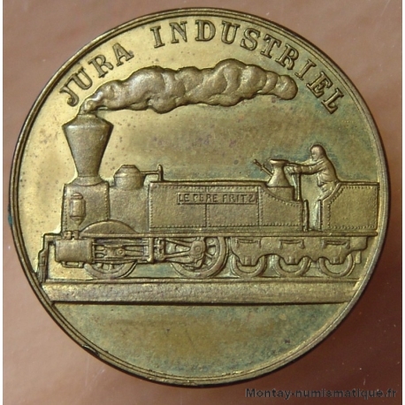 Médaille Jura Industriel "Section LE  Locle - Chaux de Fond" 1857