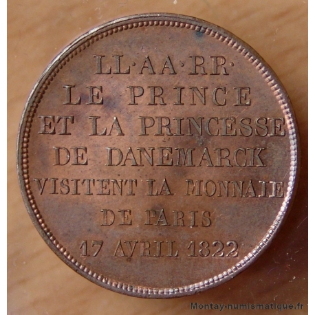 Module de 2 francs pour le Prince de Danemark 1822 Paris