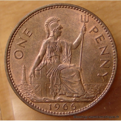 Royaume-Uni Elisabeth II Penny 1966 